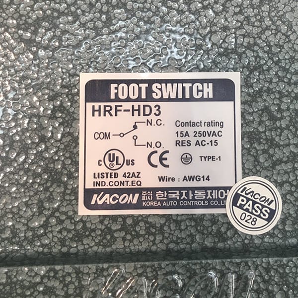 پدال برقی صنعتی نیمه حفاظ (HRF-HD3)